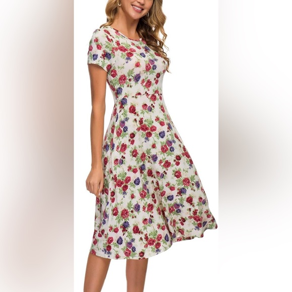 Urban Coco Dresses & Skirts - Urban Coco White and Floral Dress Size XL NWT